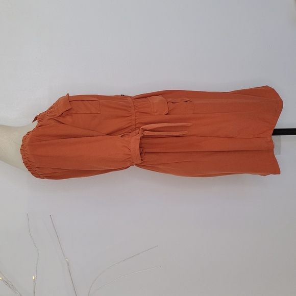 Derek Heart Orange Dress SZ L - Picture 4 of 11